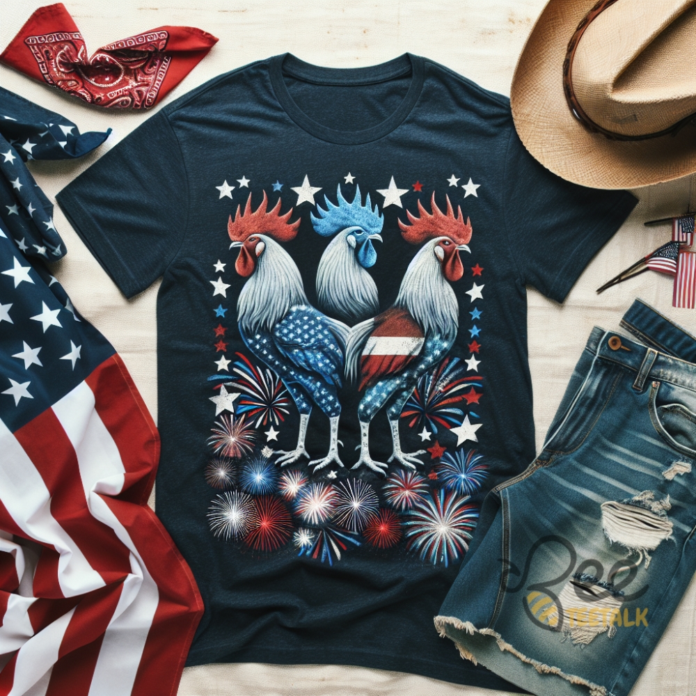 Happy 4Th Of July Chicken Shirt Funny Patriotic Shirts