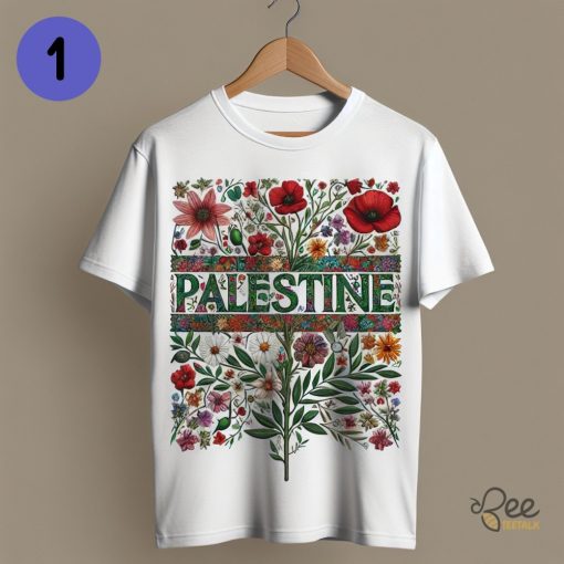 Floral Palestine Sweatshirt T Shirt Hoodie Free Gaza Tee Trendy Palestinian Clothing beeteetalk 1
