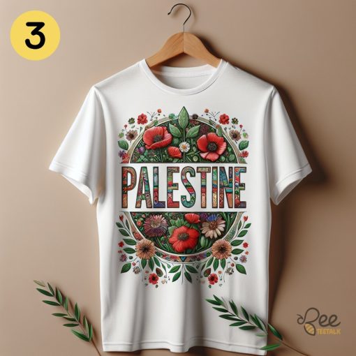 Floral Palestine Sweatshirt T Shirt Hoodie Free Gaza Tee Trendy Palestinian Clothing beeteetalk 3