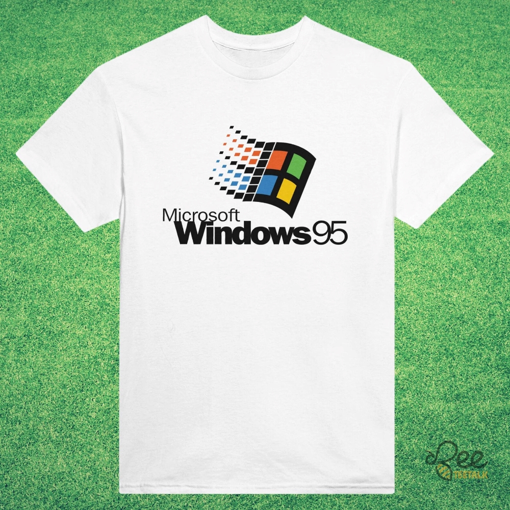 Vintage Microsoft Windows 95 Shirt Retro Graphic Tee For Computer Geeks