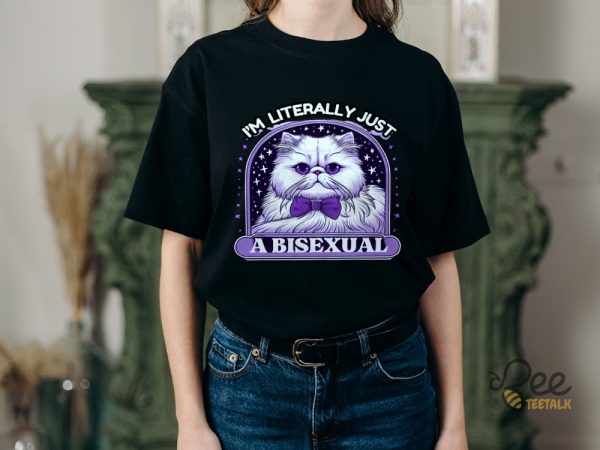Im Literally Just A Bisexual Pride Cat Meme Shirt Top Quality Lgbt Pride Shirts beeteetalk 1