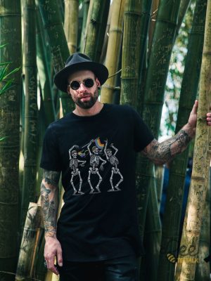 Vintage Lgbtq Dancing Skeleton T Shirt Sweatshirt Hoodie Rainbow Love Equality Pride Tshirt - | Beeteetalk High-quality Image
