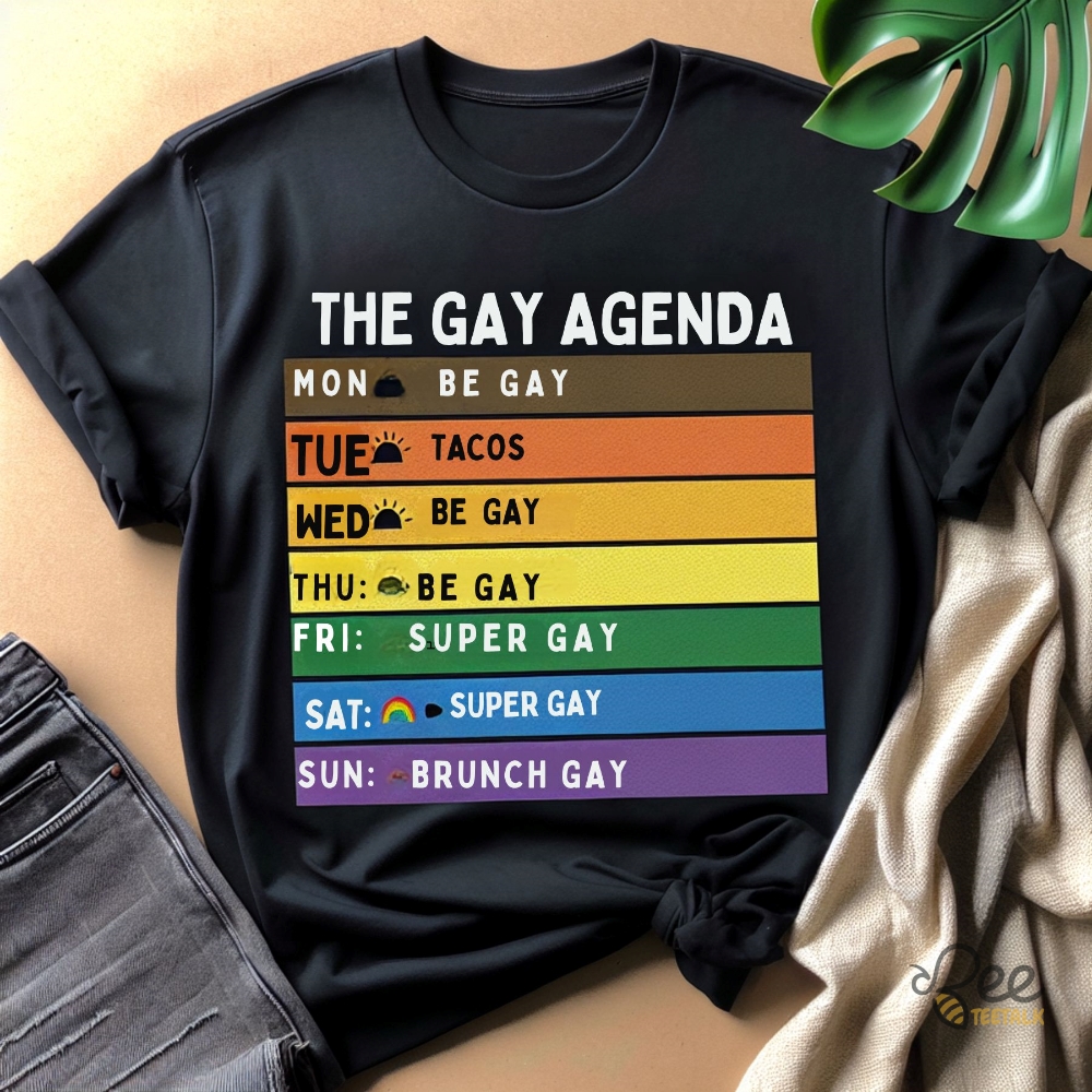 The Gay Agenda Super Gay T Shirt Sweatshirt Hoodie Lgbtq Pride Month Shirts