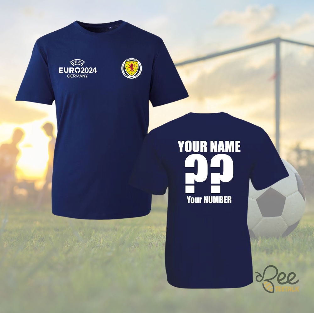 Retro Personalized Scotland Euro 2024 Football Shirt Vintage Custom Soccer Fan Gear