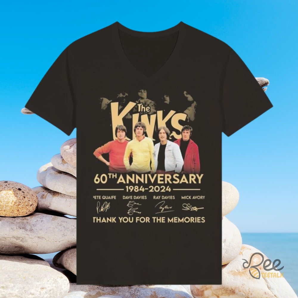 Limited Edition Vintage The Kinks 60Th Anniversary T Shirt Sweatshirt Hoodie Rare Collectible Merchandise
