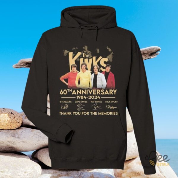 Limited Edition Vintage The Kinks 60Th Anniversary T Shirt Sweatshirt Hoodie Rare Collectible Merchandise beeteetalk 4