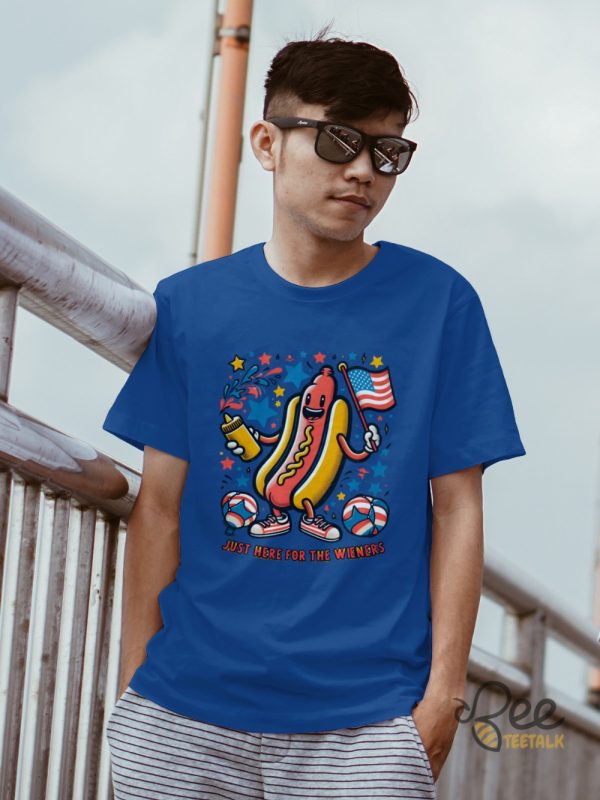 Im Just Here For The Weiners 4Th Of July Shirt Best Independence Day Gift Perfect For Bbqs And Fireworks Lovers beeteetalk 2