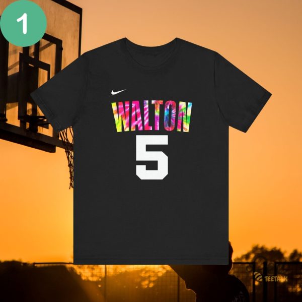 Bill Walton Tie Dye Jersey Number 5 And 32 Nike Shirt Limited Edition Boston Celtics Grateful Dead Shirts beeteetalk 1