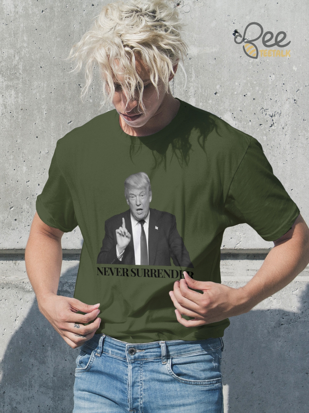 Unbelievable Funny Donald Trump Never Surrender Mugshot T Shirt Sweatshirt Hoodie