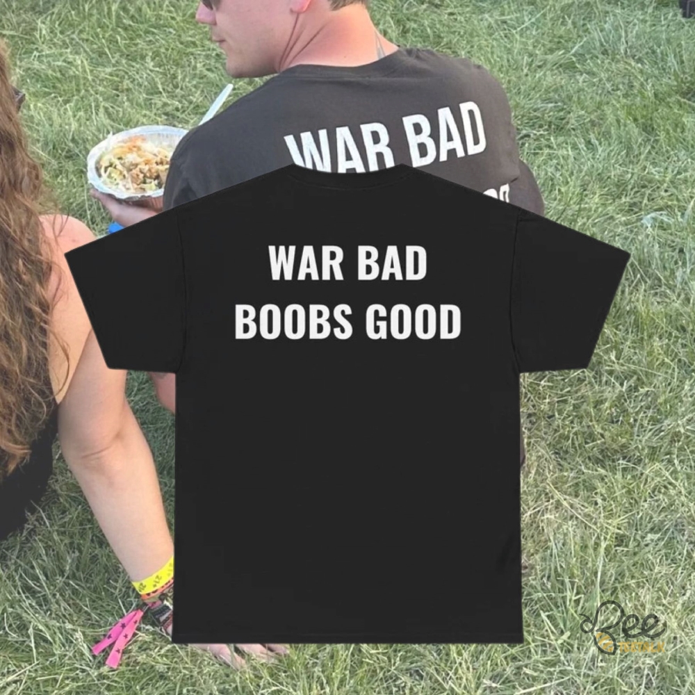 Vintage War Bad Boobs Good Shirt Retro Funny Quote Tee For Men  Kids