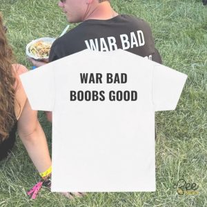 Vintage War Bad Boobs Good Shirt Retro Funny Quote Tee For Men Kids beeteetalk 2