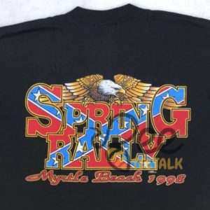 Brianna Chickenfry Confederate Flag Shirt Reprinted Vintage 90S Spring 1998 Rally Myrtle Beach Skeleton Biker Shirts beeteetalk 3