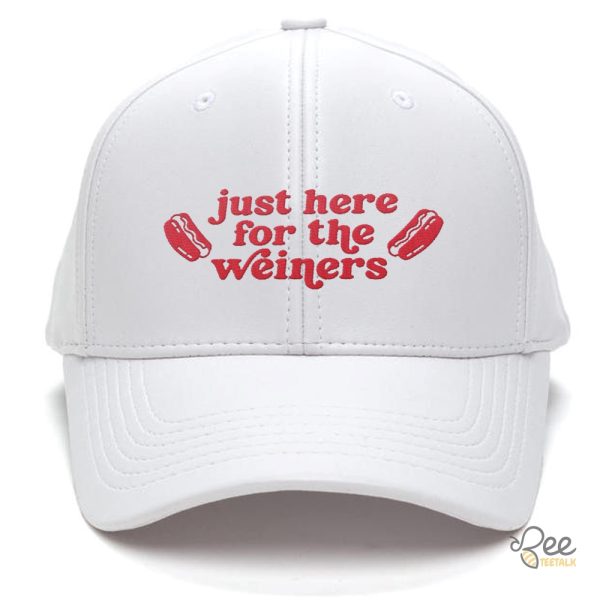 Funny Fourth Of July Hat Im Just Here For The Wieners Embroidered Baseball Cap beeteetalk 3