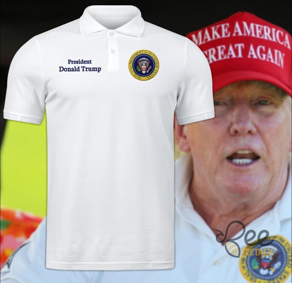 Trump Golf Shirt At Donald Trump Joe Biden Golf Debate