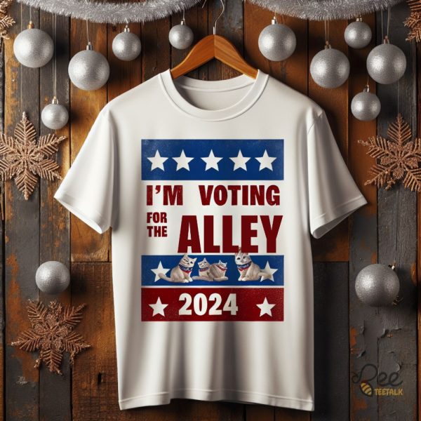 Im Voting For The Alley Cat Shirt 2024 Funny Donald Trump Joe Biden Debate Election Shirts beeteetalk 1