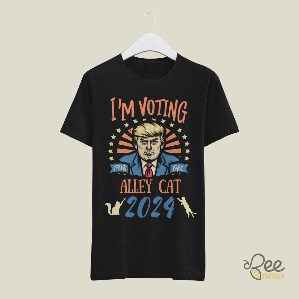 Im Voting For The Alley Cat Trump 2024 Shirt Funny Donald Trump Joe Biden Debate Memes Shirts