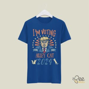 Im Voting For The Alley Cat Trump 2024 Shirt Funny Donald Trump Joe Biden Debate Memes Shirts beeteetalk 2