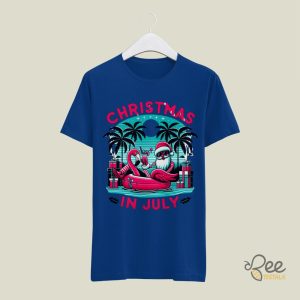 Funny Christmas In July Santa Claus On Beach Shirt Sale Near Me beeteetalk 6