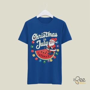 Christmas In July Santa Claus Shirt Watermelon Christmas Light Hot Summer Beach Season Funny Xmas Gift Ideas beeteetalk 5