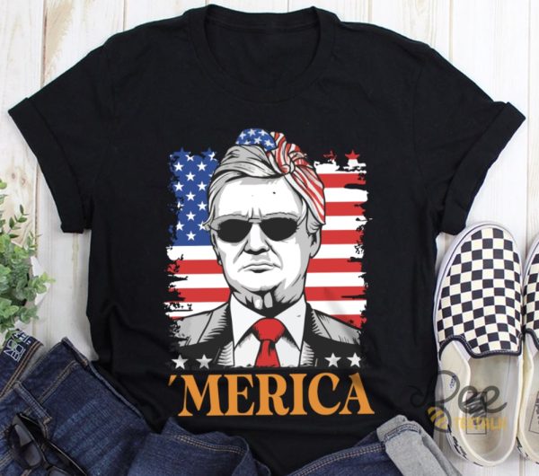 Trump Merica Shirt Happy 4Th Of July Donald Trump Funny Gift Memorial Day Tshirt Sweatshirt Hoodie beeteetalk 1