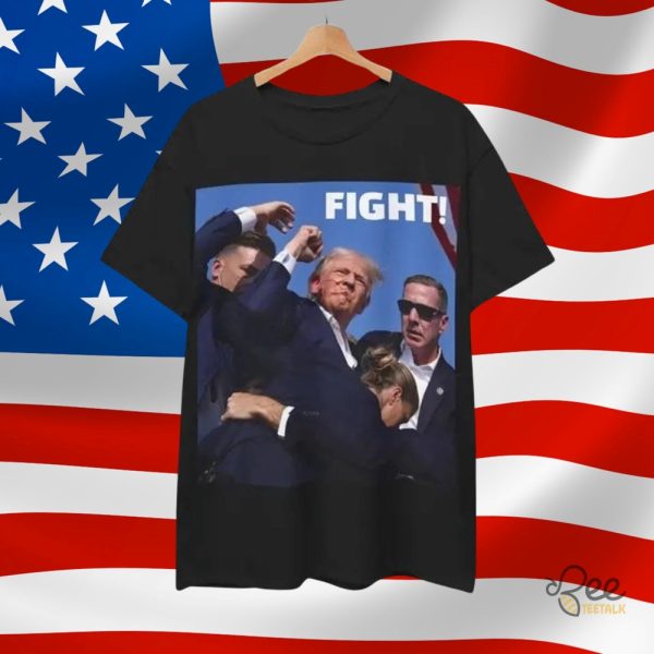 Trump Fight Shirt Donald Trump Shooter Shirt Trump Assasination Shirts Trump Fist Tee Shooting 2024 beeteetalk 1