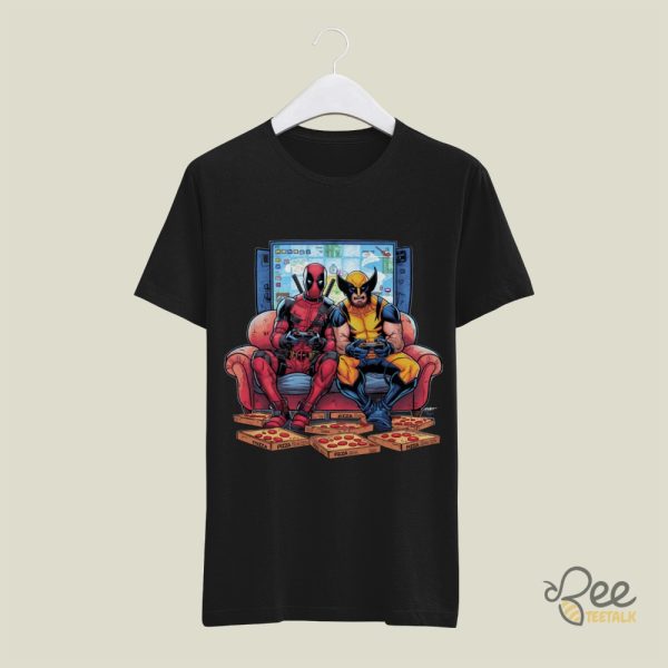 Deadpool Wolverine T Shirt Sweatshirt Hoodie Deadpool And Wolverine Marvel Superhero Playing Game Funny Shirts Gift For Best Friends beeteetalk 4