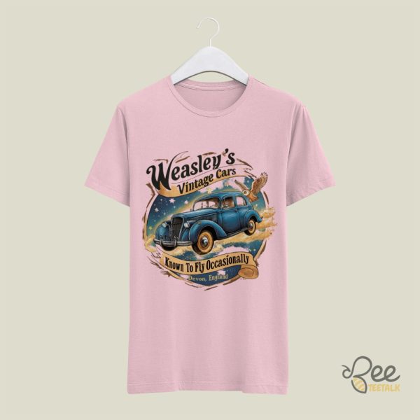 Harry Potter Weasley Flying Car Shirt Ron Weasley Arthur Weasleys Vintage Cars Known To Fly Occasionally Devon England Shirts beeteetalk 2