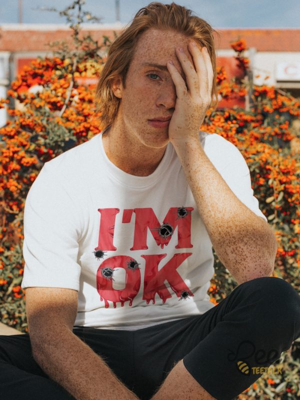 Im Ok Its Not My Blood Shirt Funny Blood Splatter Scary Halloween Tee Shirts Fake Bloody Shot Costume beeteetalk 1