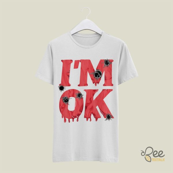 Im Ok Its Not My Blood Shirt Funny Blood Splatter Scary Halloween Tee Shirts Fake Bloody Shot Costume beeteetalk 2