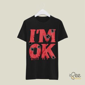 Im Ok Its Not My Blood Shirt Funny Blood Splatter Scary Halloween Tee Shirts Fake Bloody Shot Costume beeteetalk 5