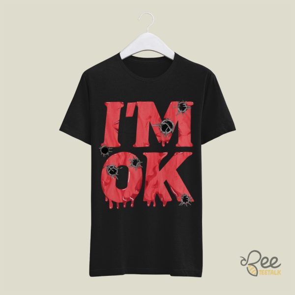 Im Ok Its Not My Blood Shirt Funny Blood Splatter Scary Halloween Tee Shirts Fake Bloody Shot Costume beeteetalk 5