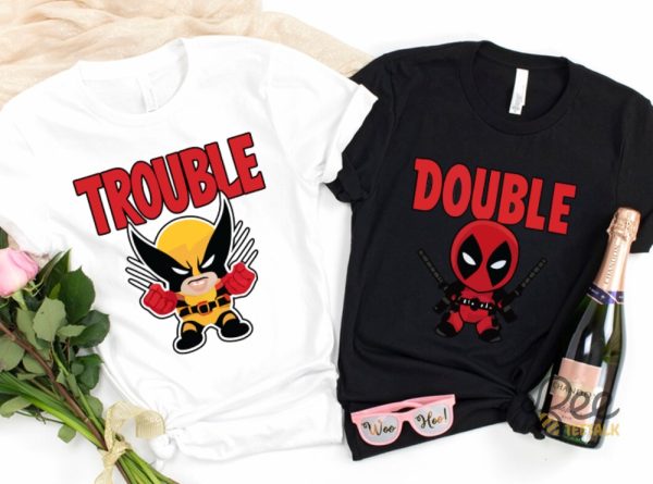 Trouble Double Marvel Twin Shirts Deadpool And Wolverine Comic Tshirt Sweatshirt Hoodie beeteetalk 1