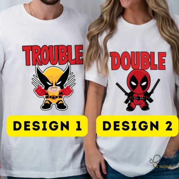 Trouble Double Marvel Twin Shirts Deadpool And Wolverine Comic Tshirt Sweatshirt Hoodie beeteetalk 2