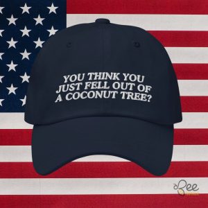 Kamala Harris Coconut Tree Meme Hat You Think You Just Fell Out Of A Coconut Tree Embroidered Baseball Cap 2024 beeteetalk 2