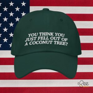 Kamala Harris Coconut Tree Meme Hat You Think You Just Fell Out Of A Coconut Tree Embroidered Baseball Cap 2024 beeteetalk 3