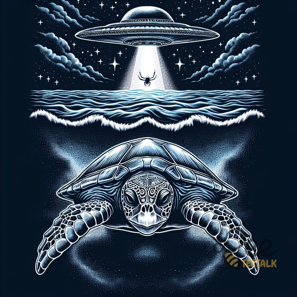 Cool Sea Turtle Shirt Sweatshirt Hoodie For Men Women Kids Cosmic Sea Turtle Stephen King Shirts Gift For Ufo Sci Fi Spaceship Lovers