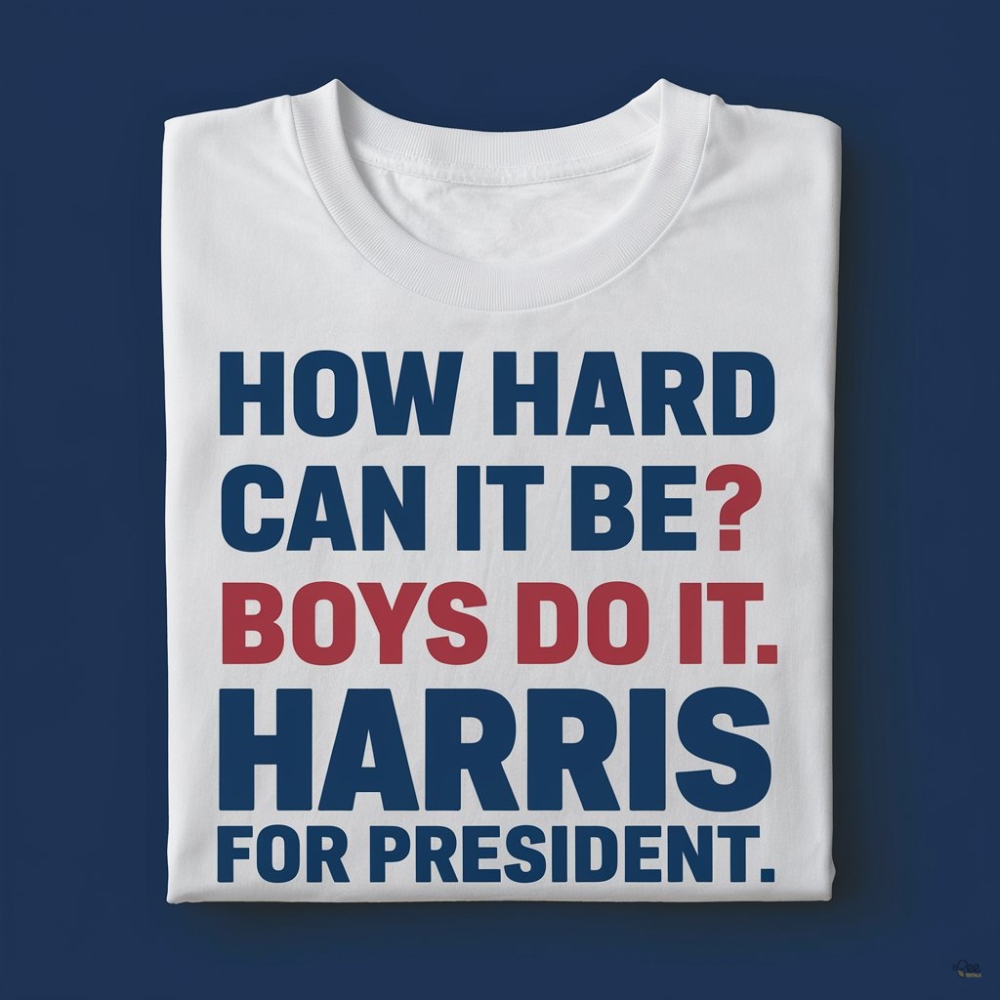 Kamala Harris For President How Hard Can It Be Boys Do It Shirt