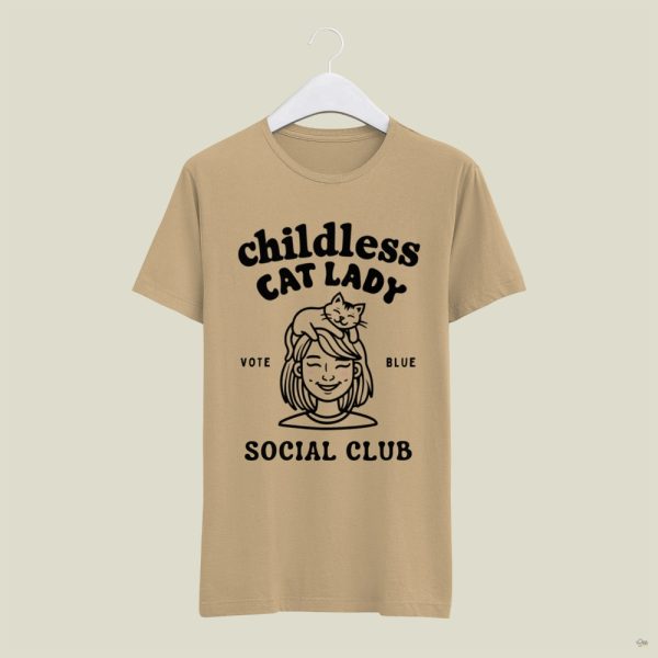 Childless Cat Lady Social Club Shirt Voting For Kamala Harris Childless Cat Ladies Shirt 2024 beeteetalk 4