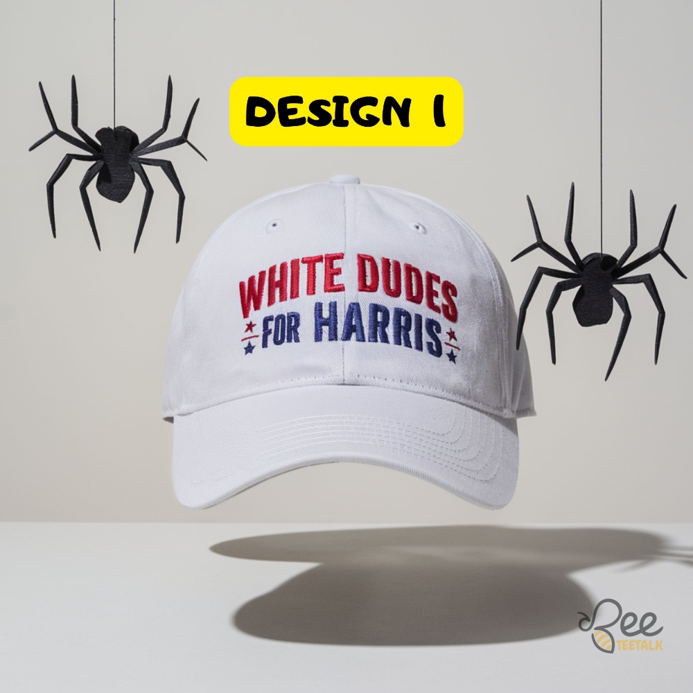 White Dudes For Kamala Harris Embroidered Baseball Hat 2024