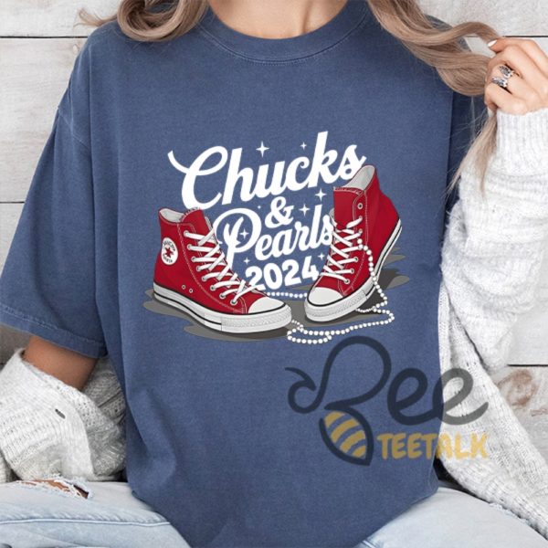 Chucks And Pearls Shirt Kamala Harris 2024 For President Shirt Madam President Tshirt Sweatshirt Hoodie beeteetalk 3