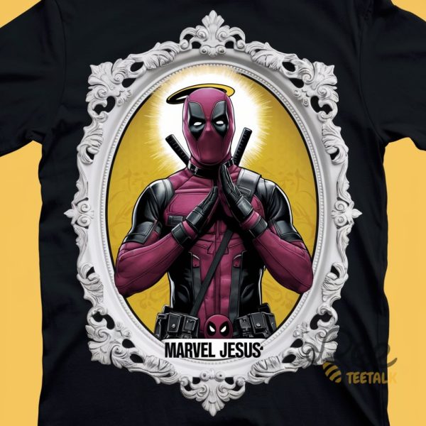 Deadpool Marvel Jesus Shirt Funny Deadpool 3 Shirts beeteetalk 1