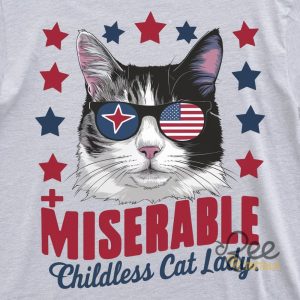 Miserable Childless Cat Lady For Kamala Harris Shirt 2024 beeteetalk 2