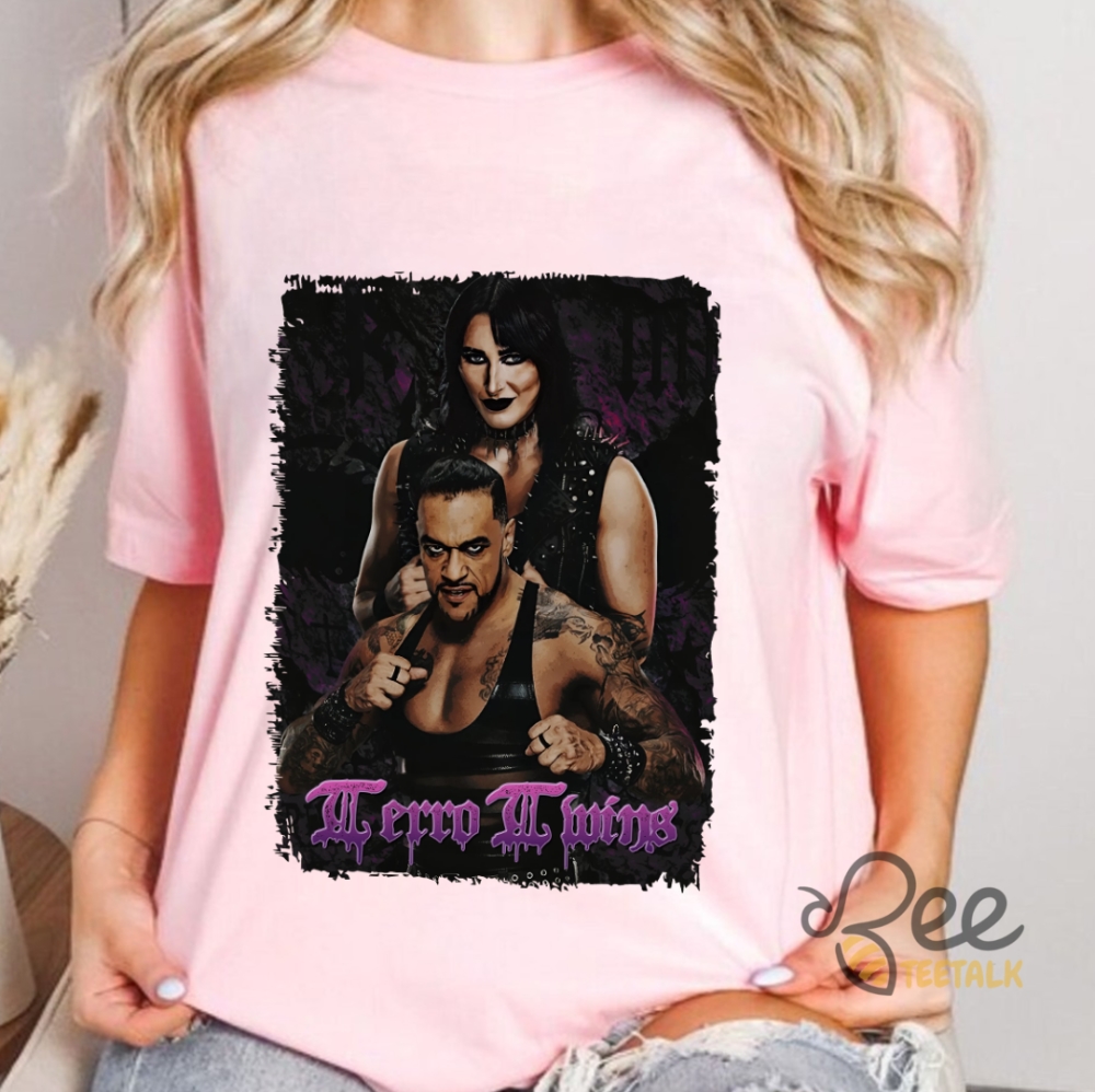 WWE Rhea Ripley and Damian Priest Terror Twins Shirt Tour 2024