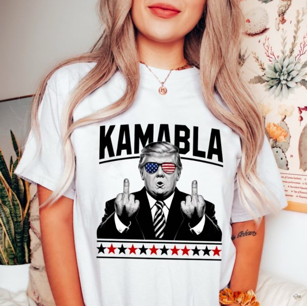 Funny Middle Finger Donald Trump Kamabla Shirt beeteetalk 2