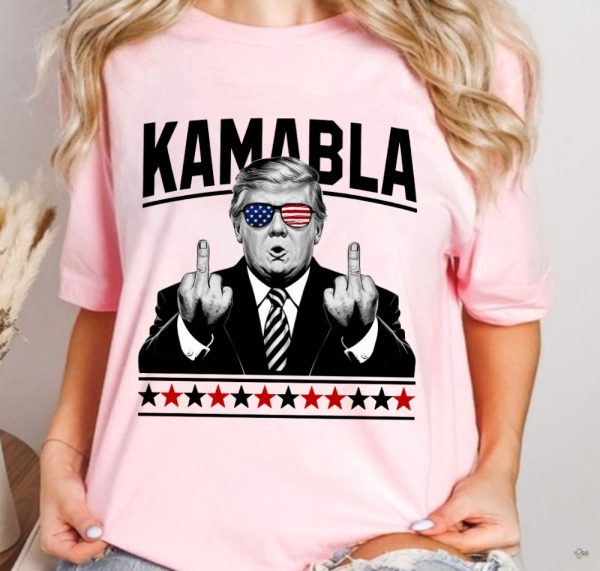 Funny Middle Finger Donald Trump Kamabla Shirt beeteetalk 3