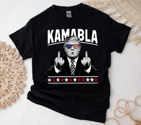 Funny Middle Finger Donald Trump Kamabla Shirt beeteetalk 4