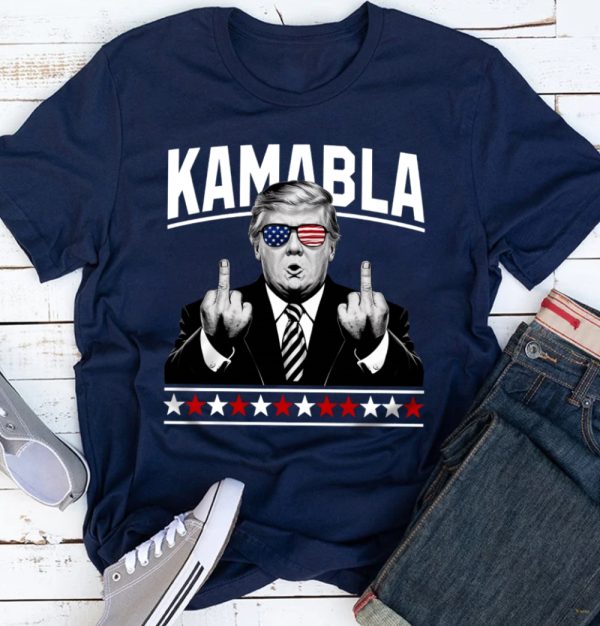 Funny Middle Finger Donald Trump Kamabla Shirt beeteetalk 5