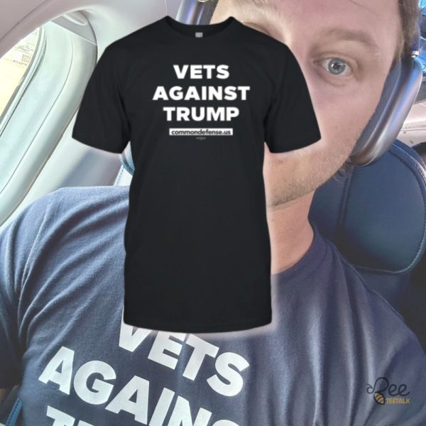 Commondefense Us Vets Against Trump Shirt Worn By Jacob Thomas At Dnc Convention 2024 beeteetalk 1