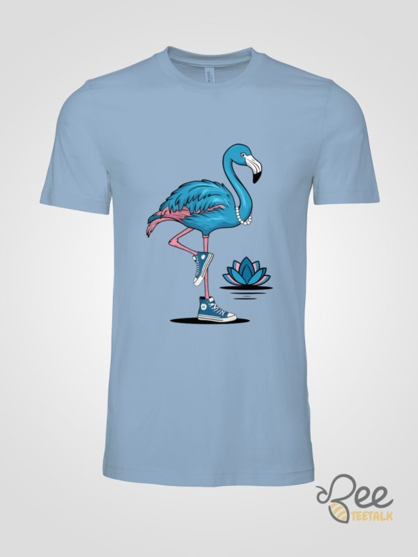 Kamala Harris Blue Flamingo T Shirt Pearls And Chucks And Lotus beeteetalk 3