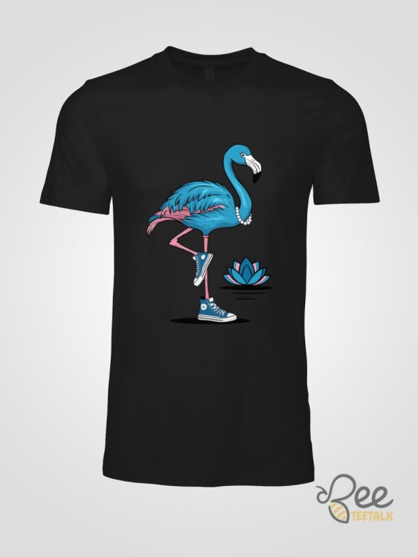 Kamala Harris Blue Flamingo T Shirt Pearls And Chucks And Lotus beeteetalk 4